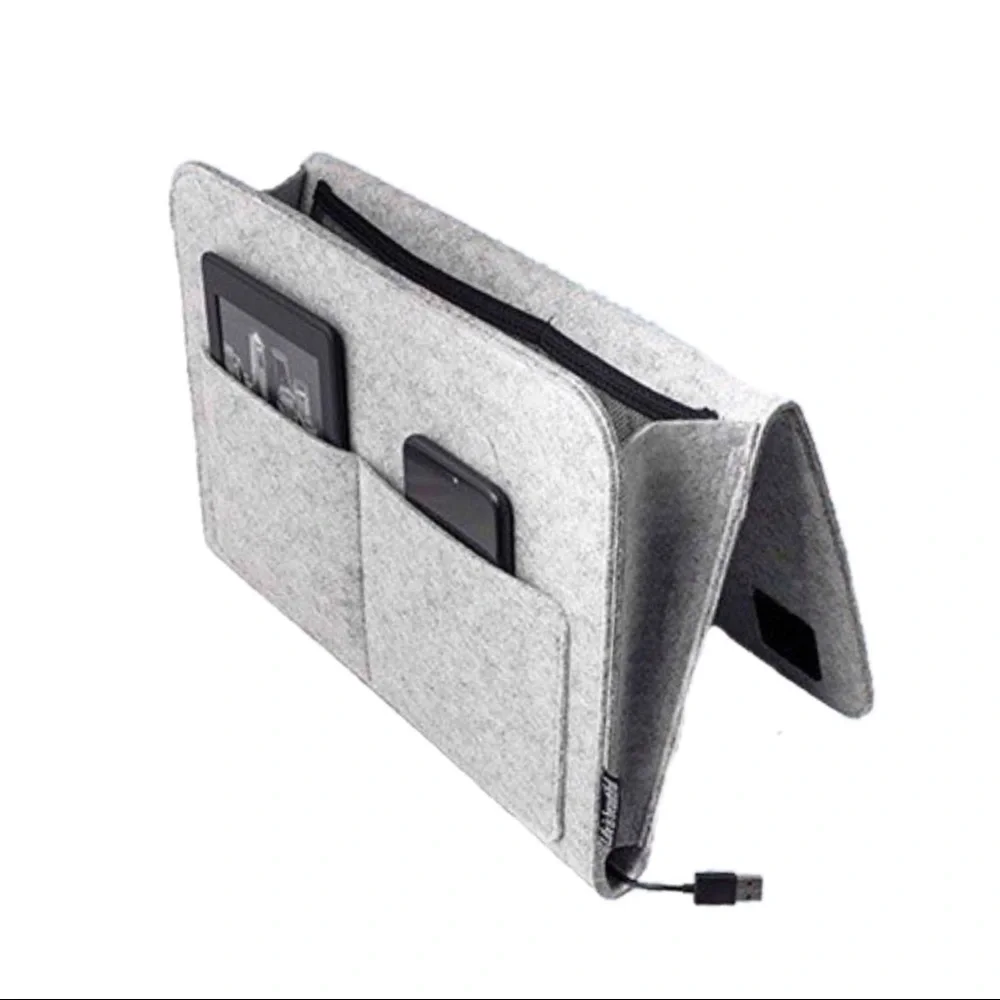 Lib Felt Bedside/Sofa Storage Caddy |Hanging Bed Pocket | Dorm | Laptop Holder